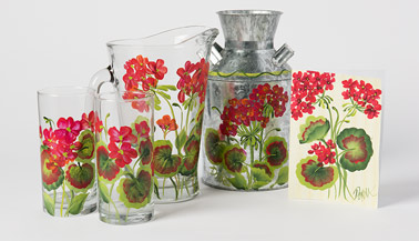 How to Paint One Stroke Geraniums with Donna Dewberry